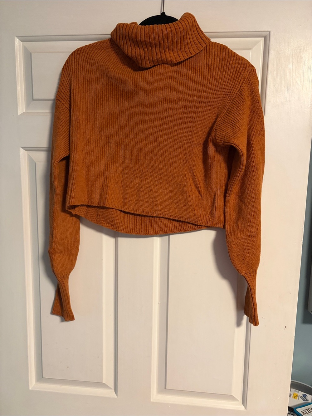 wild fable orange Cropped Turtleneck Sweater